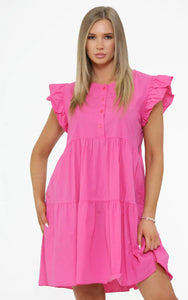 Frill Sleeve Dresses - 3 colours