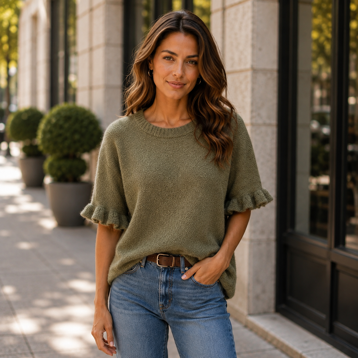 Peplum Sleeve Knits - 3 Colours