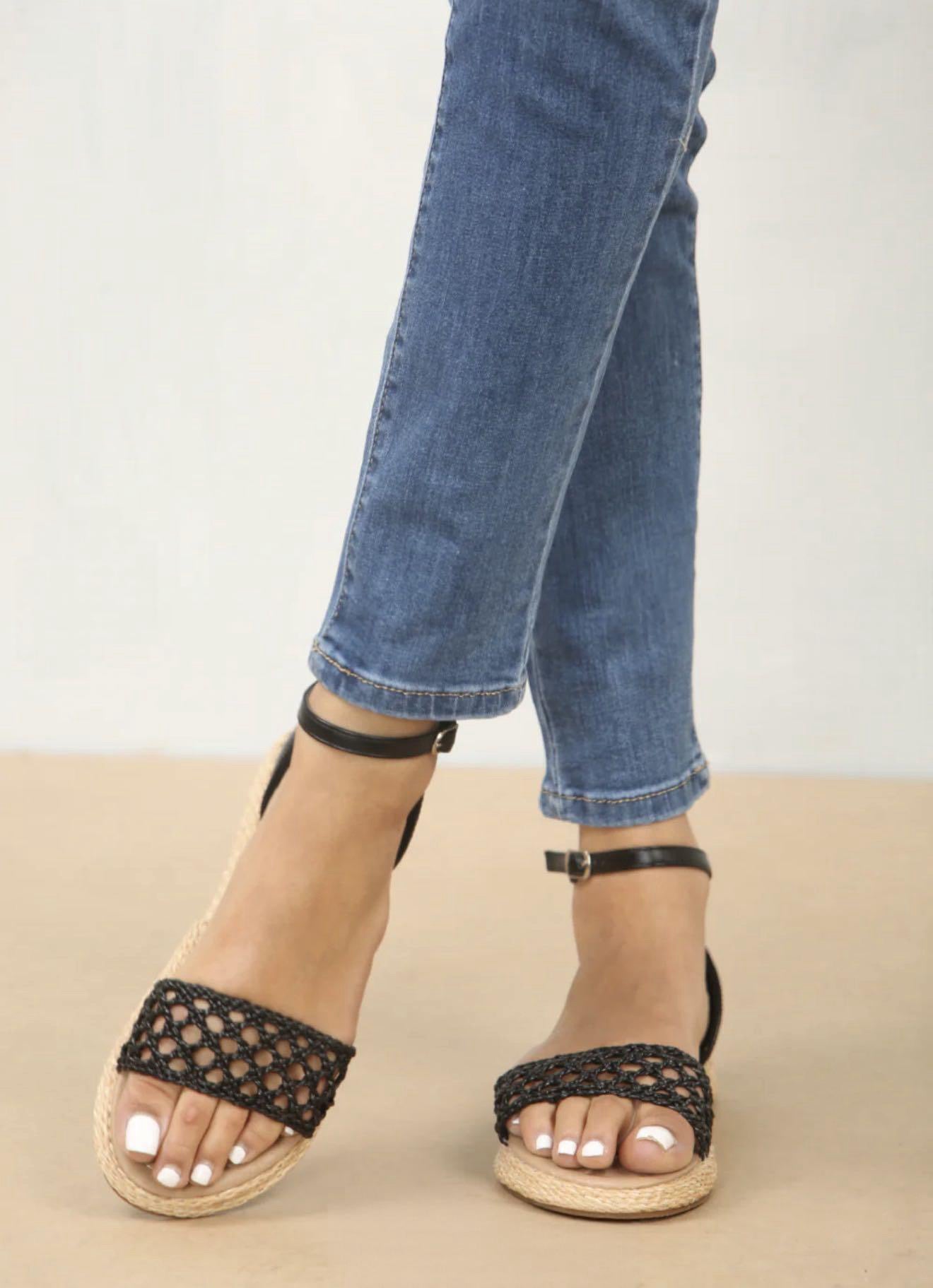 Espadrille Sandals - Black