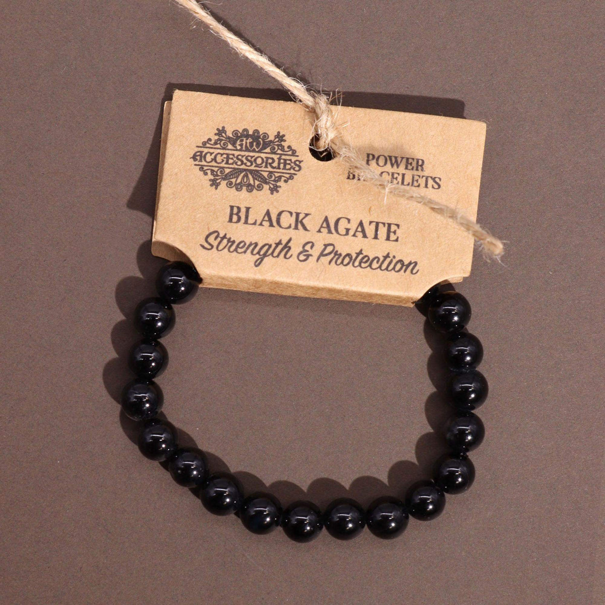 Black agate - Strength and protection - Power bead bracelet Black agate - Strength and protection - Power bead bracelet