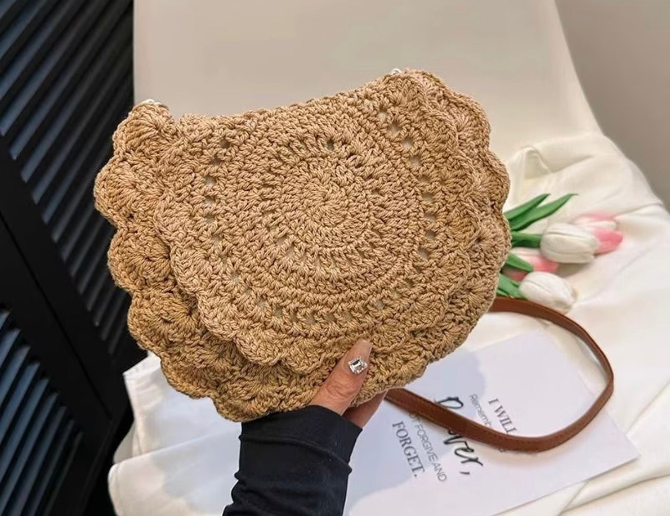 Crochet Shoulder Bags - 2 colours