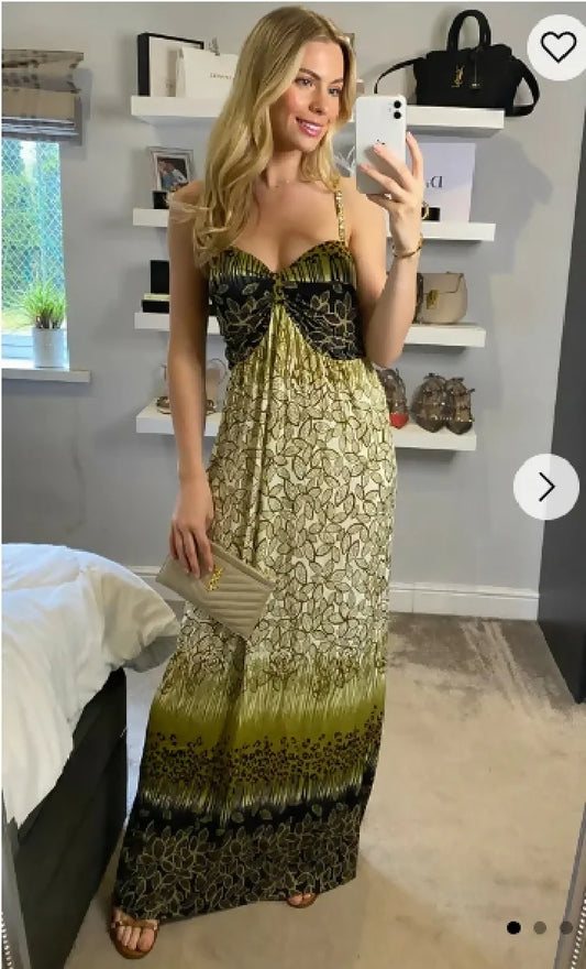 Leaves Maxi Dress - Green