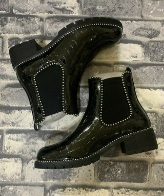 Laurel Patent Boots - Black