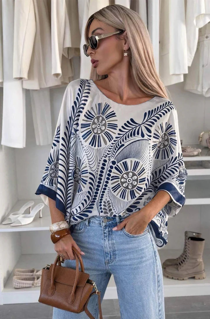 Batwing Blouses - Navy