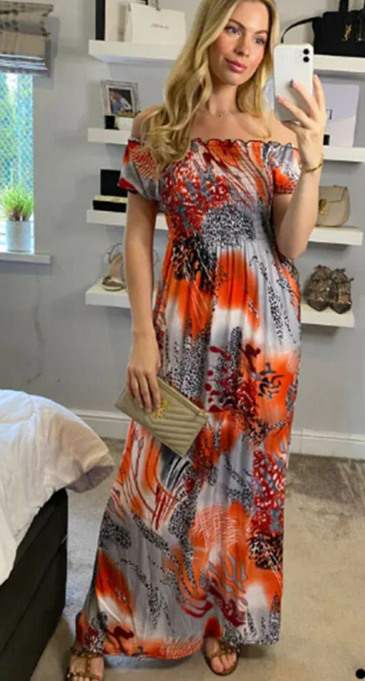 Printed Maxi Dress - Multi
