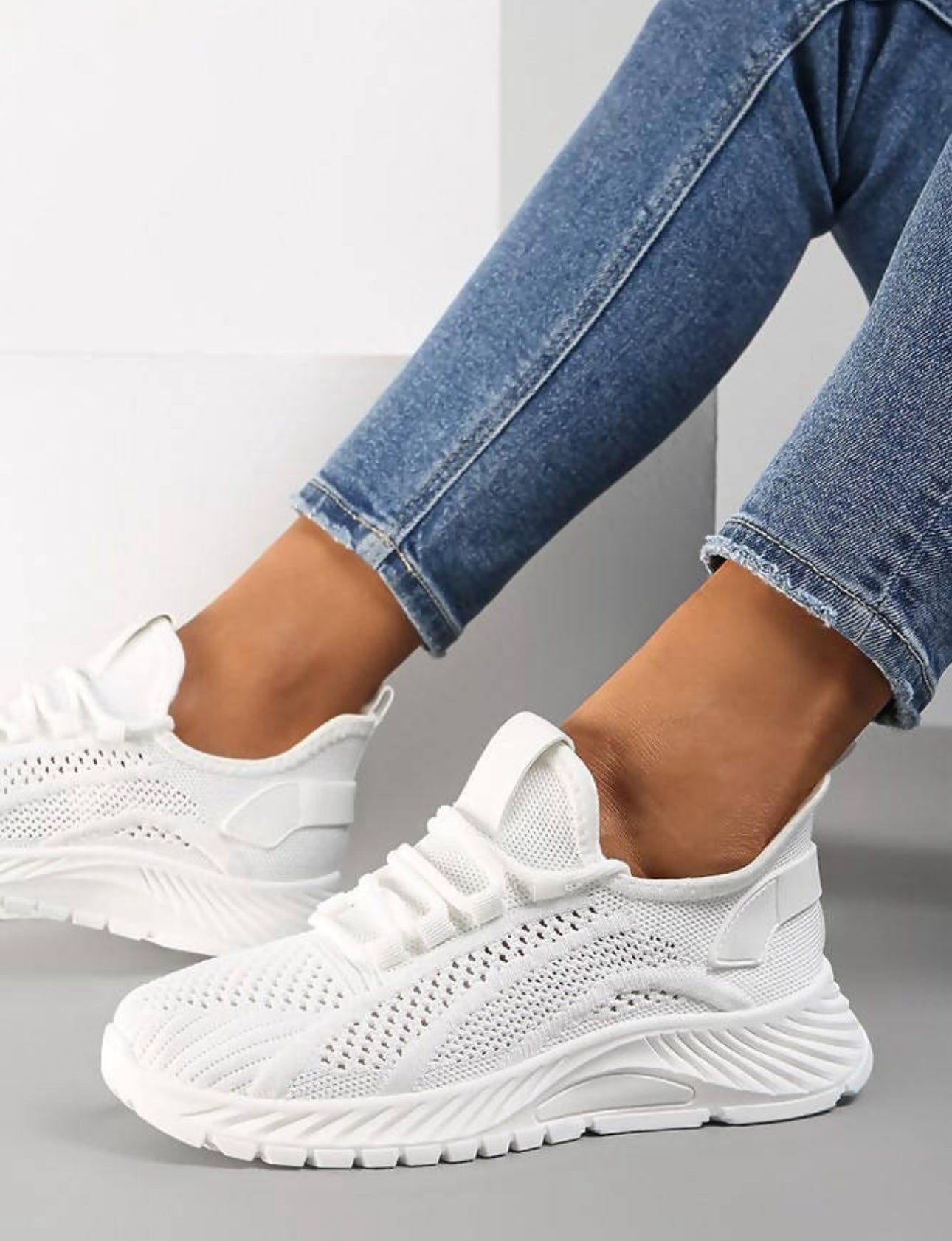 Molly Mesh Trainers - White