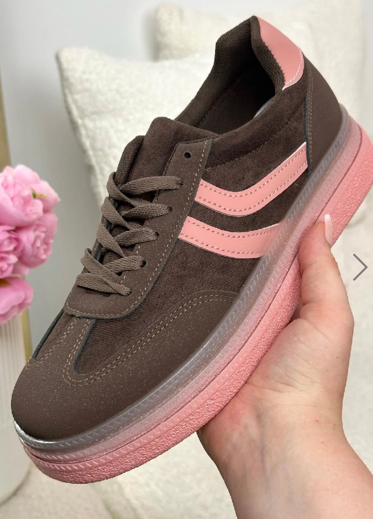 Luna Stripe Trainers - Brown