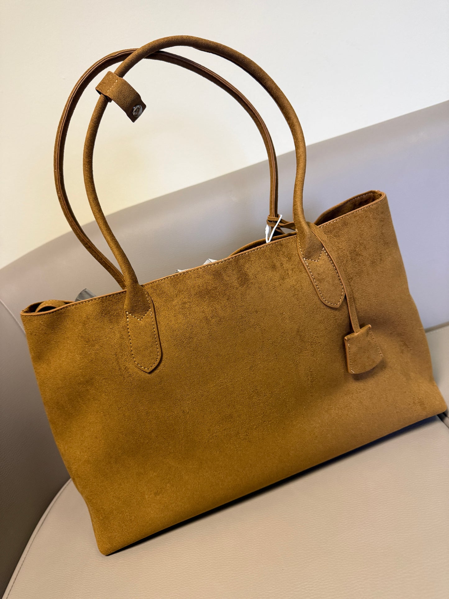 Oversized Suede Tote Bag