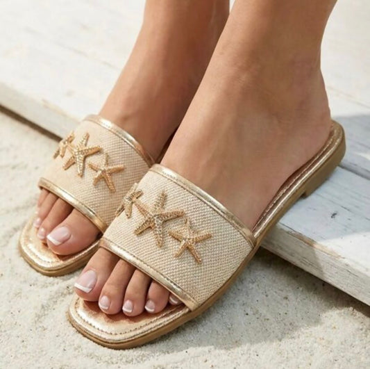 Starfish Sandals - Gold