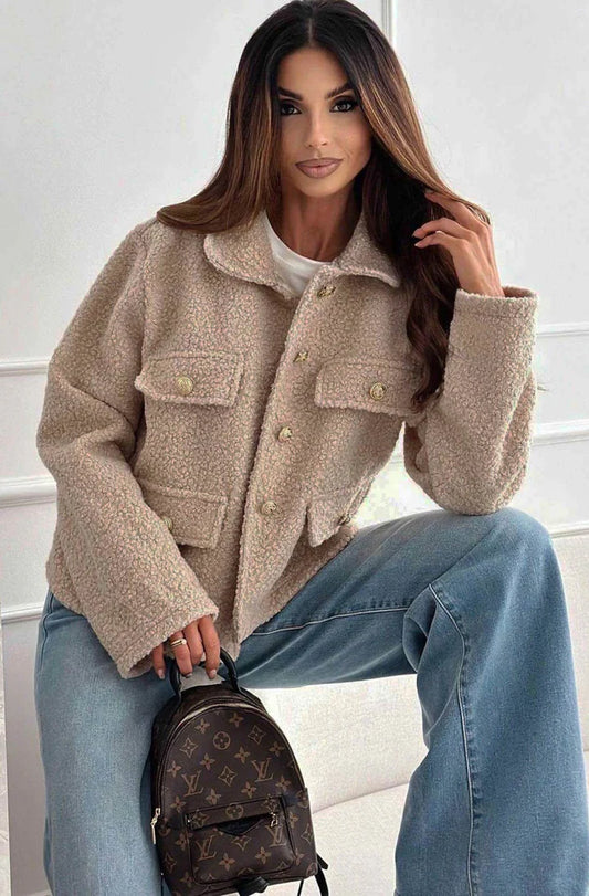Tanya Boucle Shackets - Stone