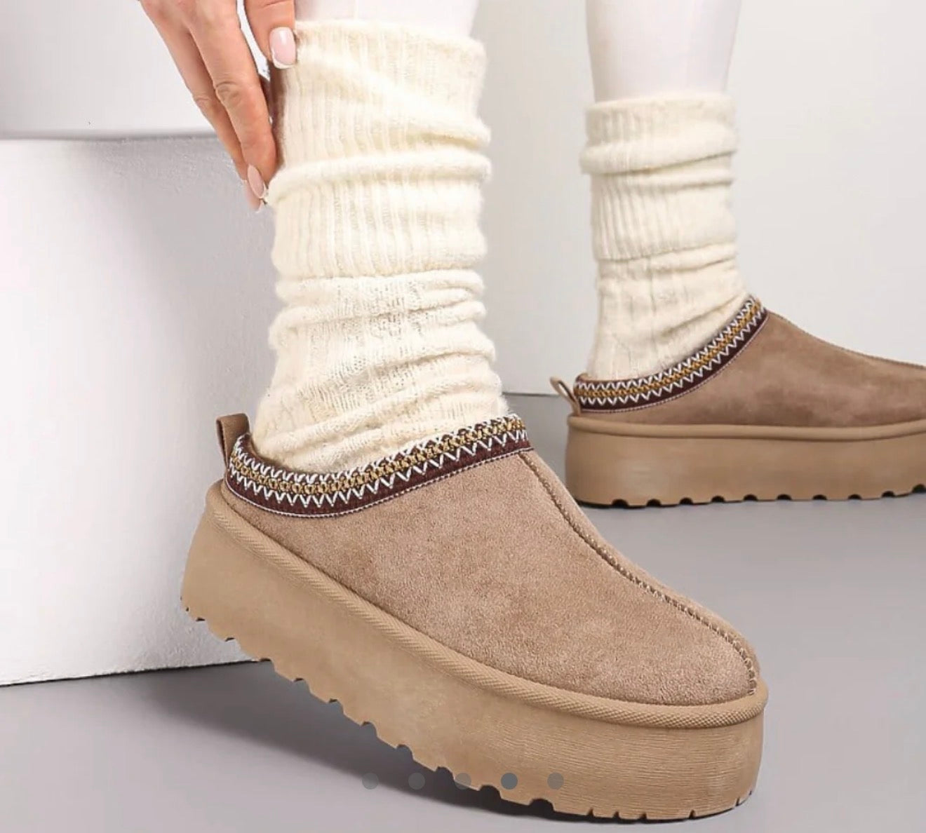 Platform Aztec Mules - Camel