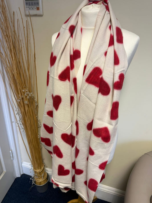 Heart Scarves - Red