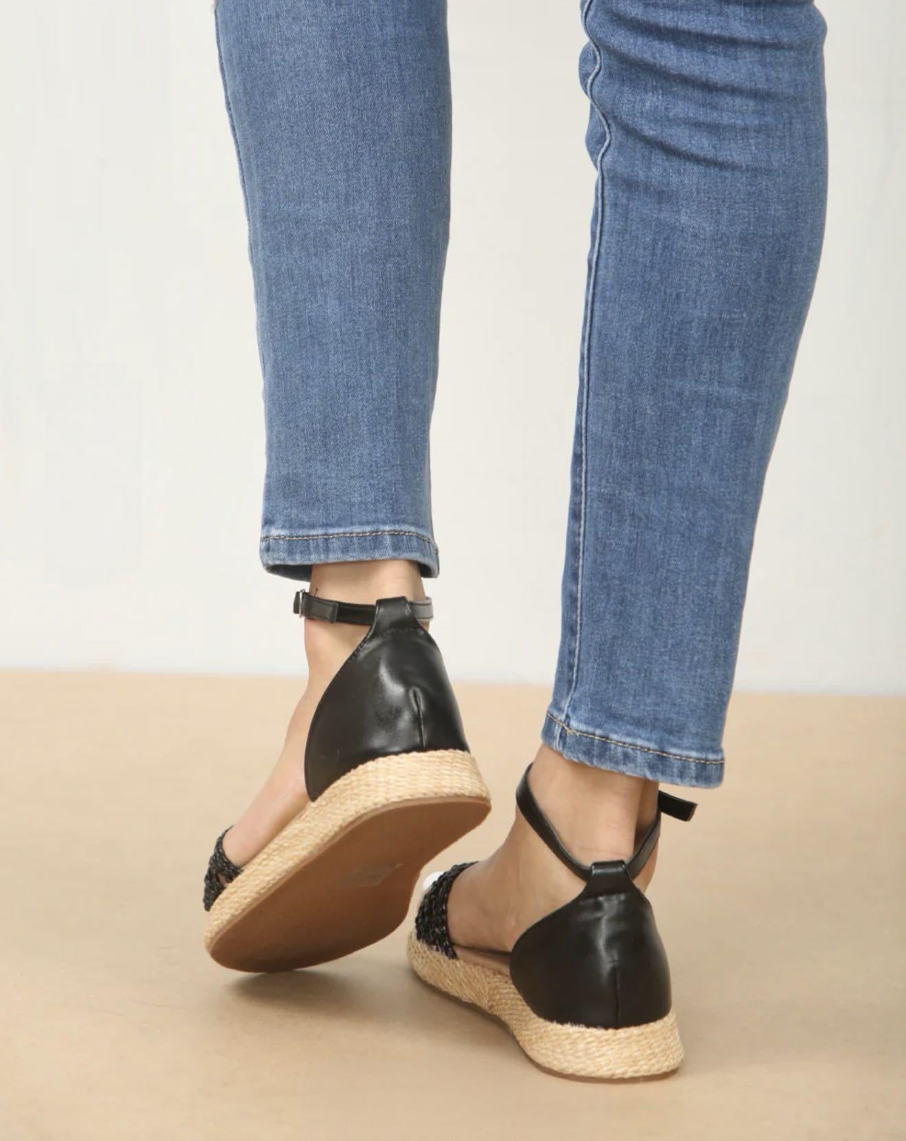 Espadrille Sandals - Black