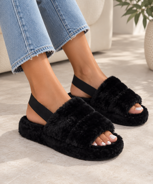 Slipper Mules - Black