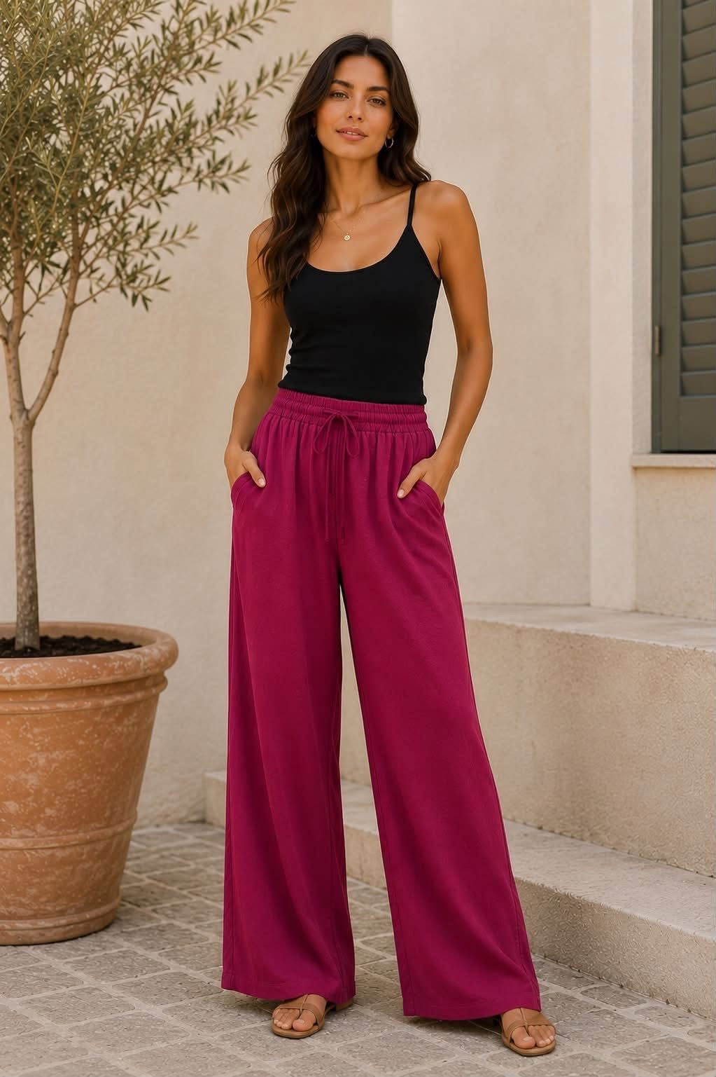 Wide Leg Trousers - 3 colours