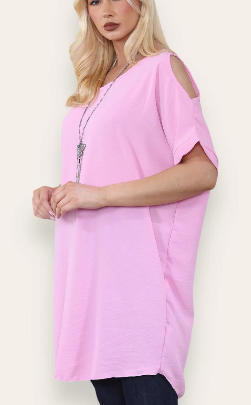 Cold Shoulder Necklace Tees - 3 colours