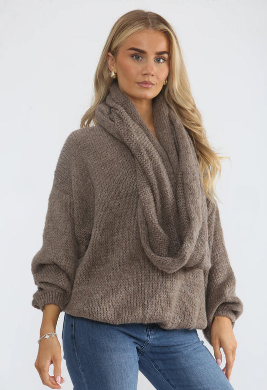 Scarf Knit - Mocha