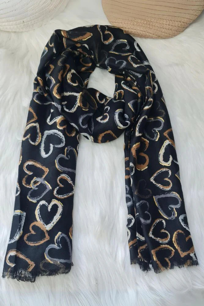 Heart Scarves - 3 colours