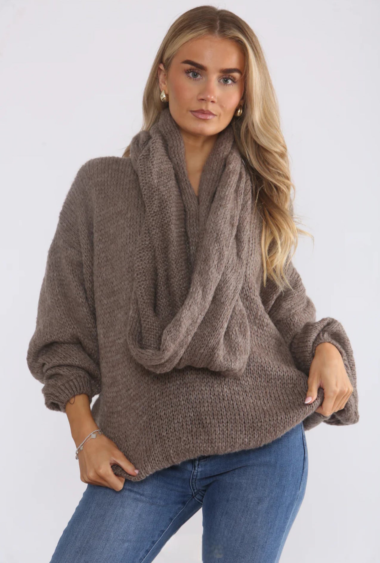 Scarf Knit - Mocha
