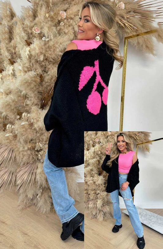 Cherry Cardigan - Black