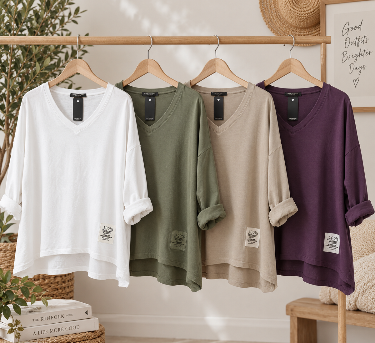 Cotton Hi Low Tunics - 4 colours