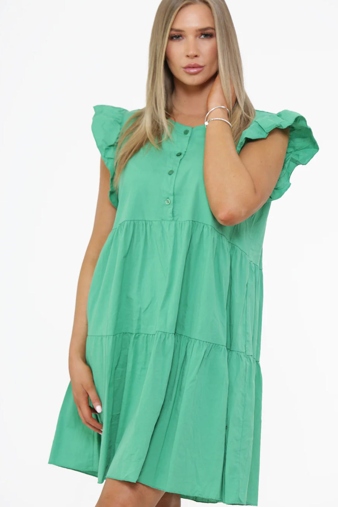 Frill Sleeve Dresses - 3 colours