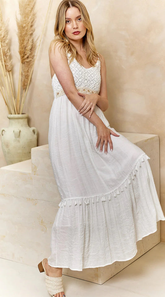 Crochet Dress - White
