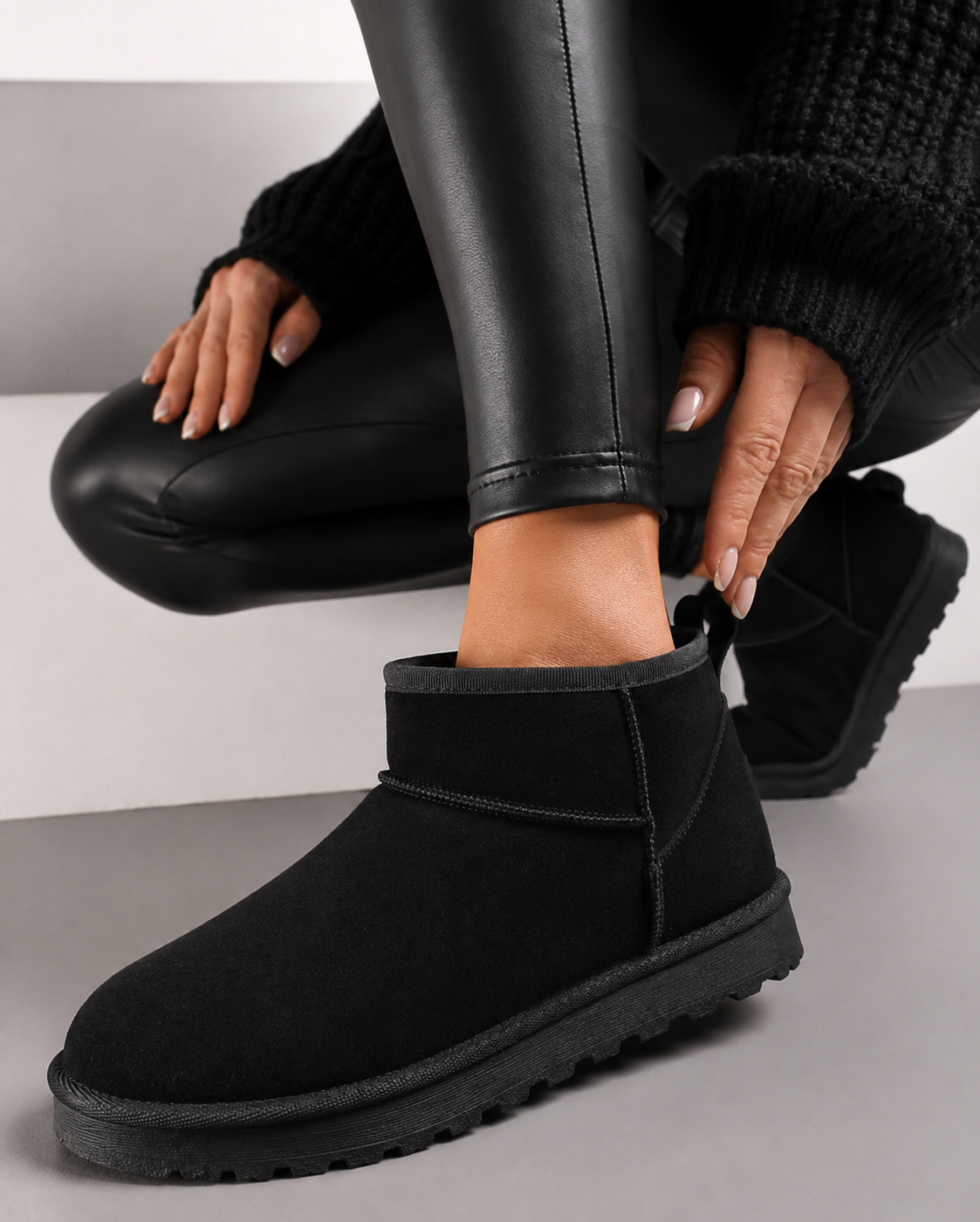Mini Ankle Boots - Black