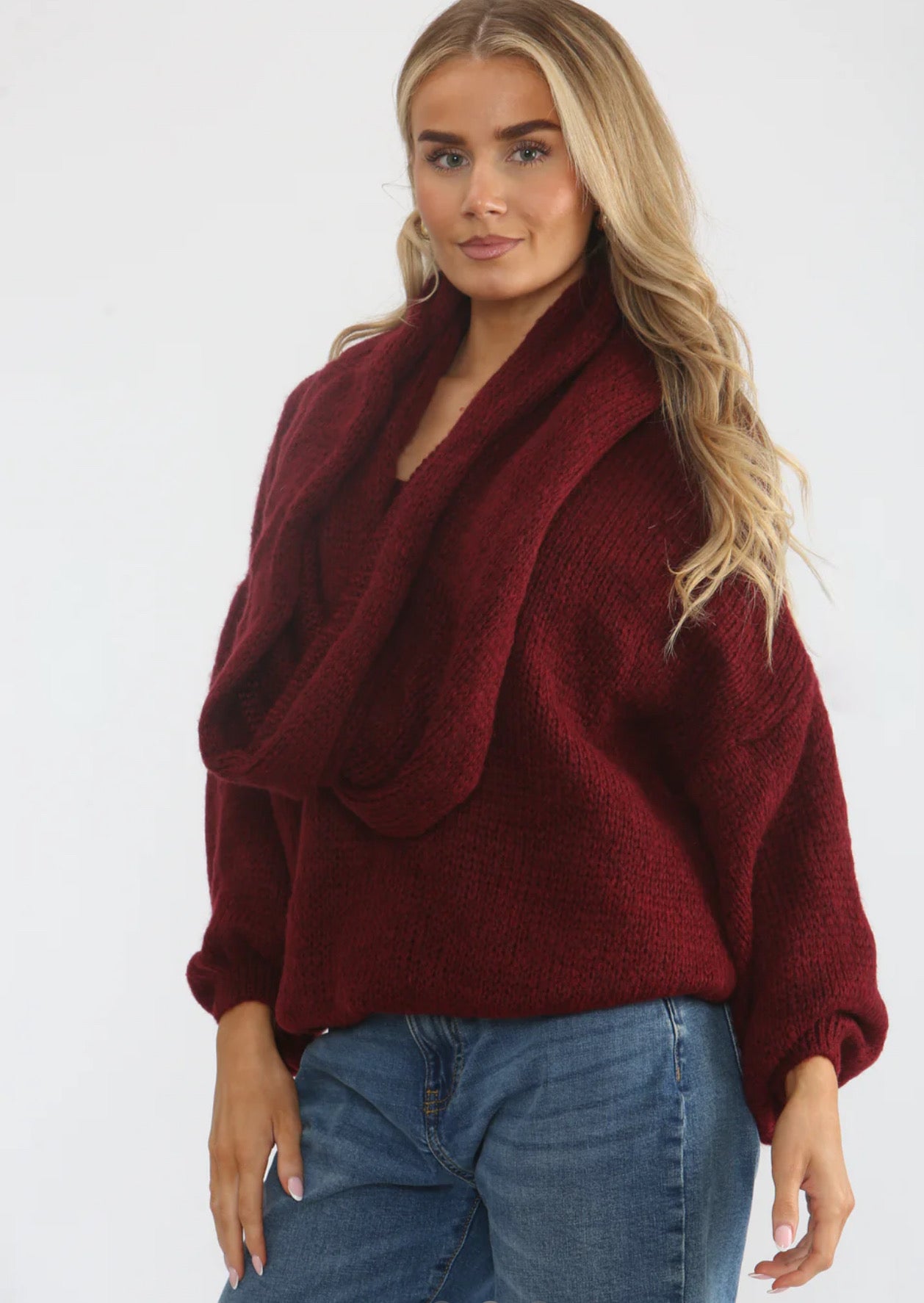 Scarf Knit - Wine