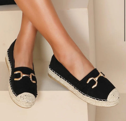 Espadrille Mules - Black