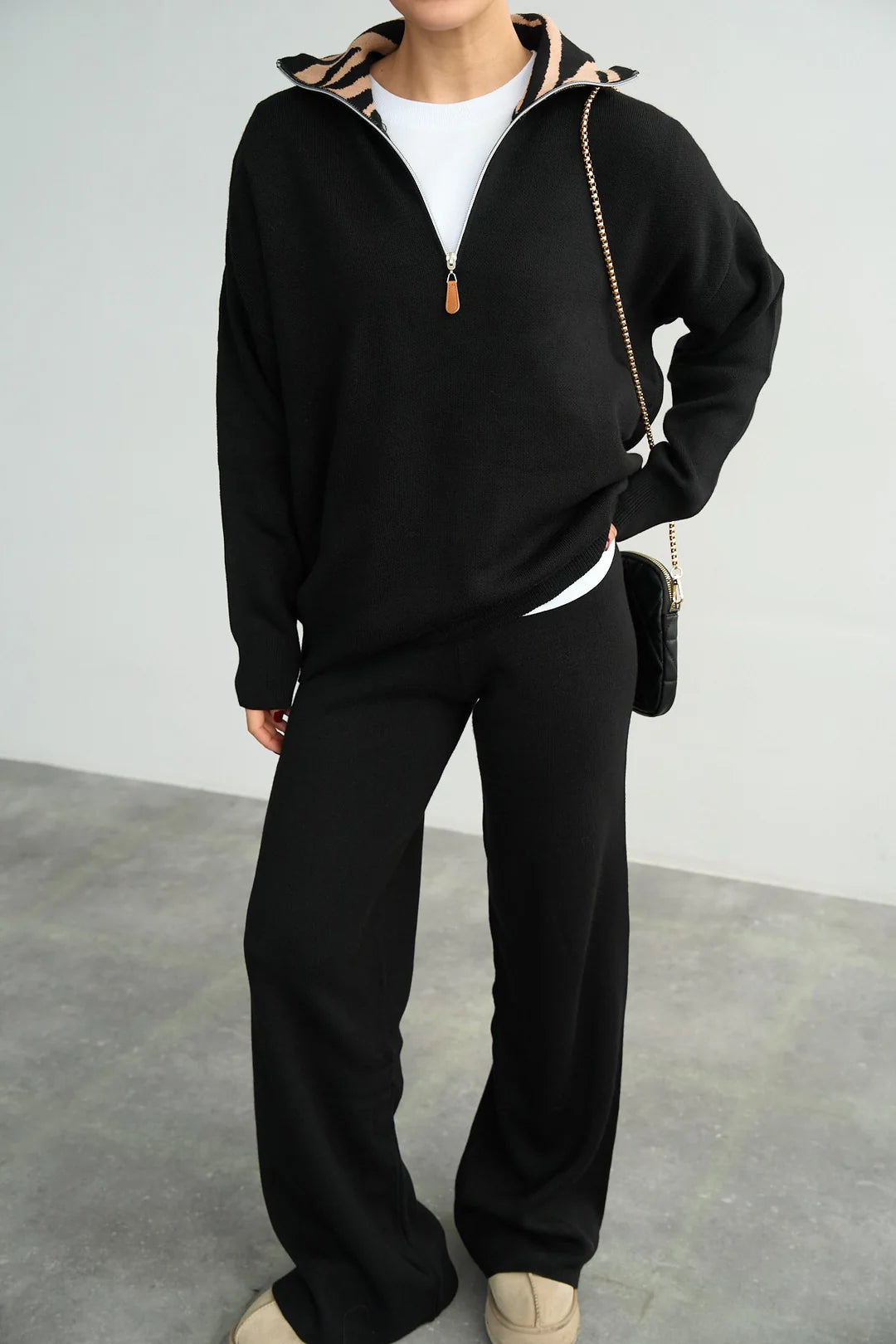 Animal Print Knit - Black