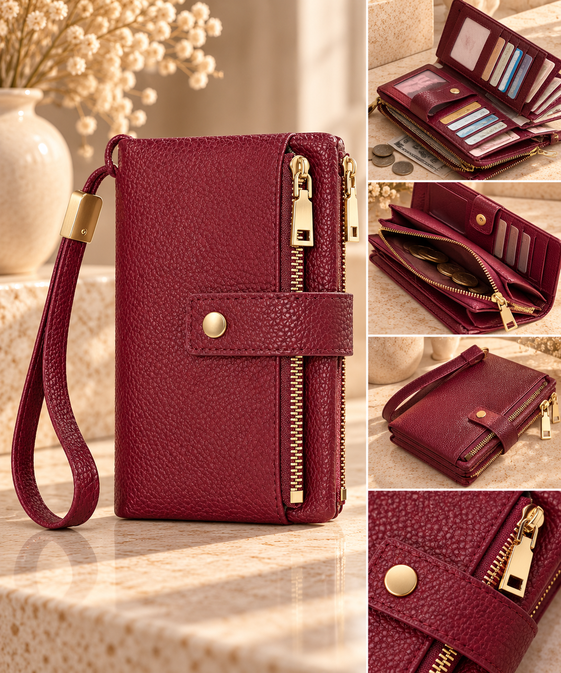 Cara Leather Purse - 4 colours