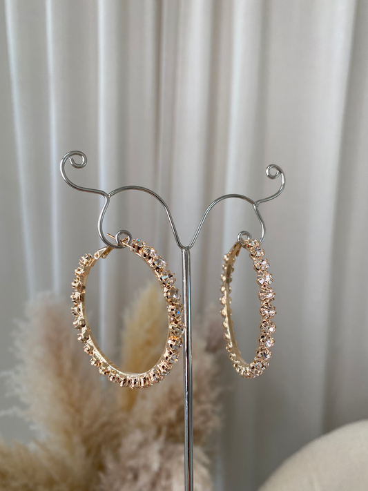 Diamante Hoops - Gold