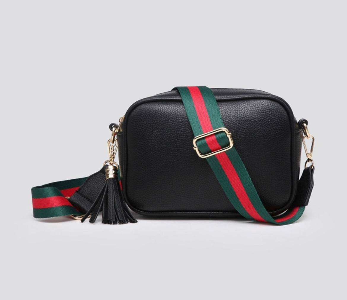 Inspired Print Bag STRAP - Green/Red