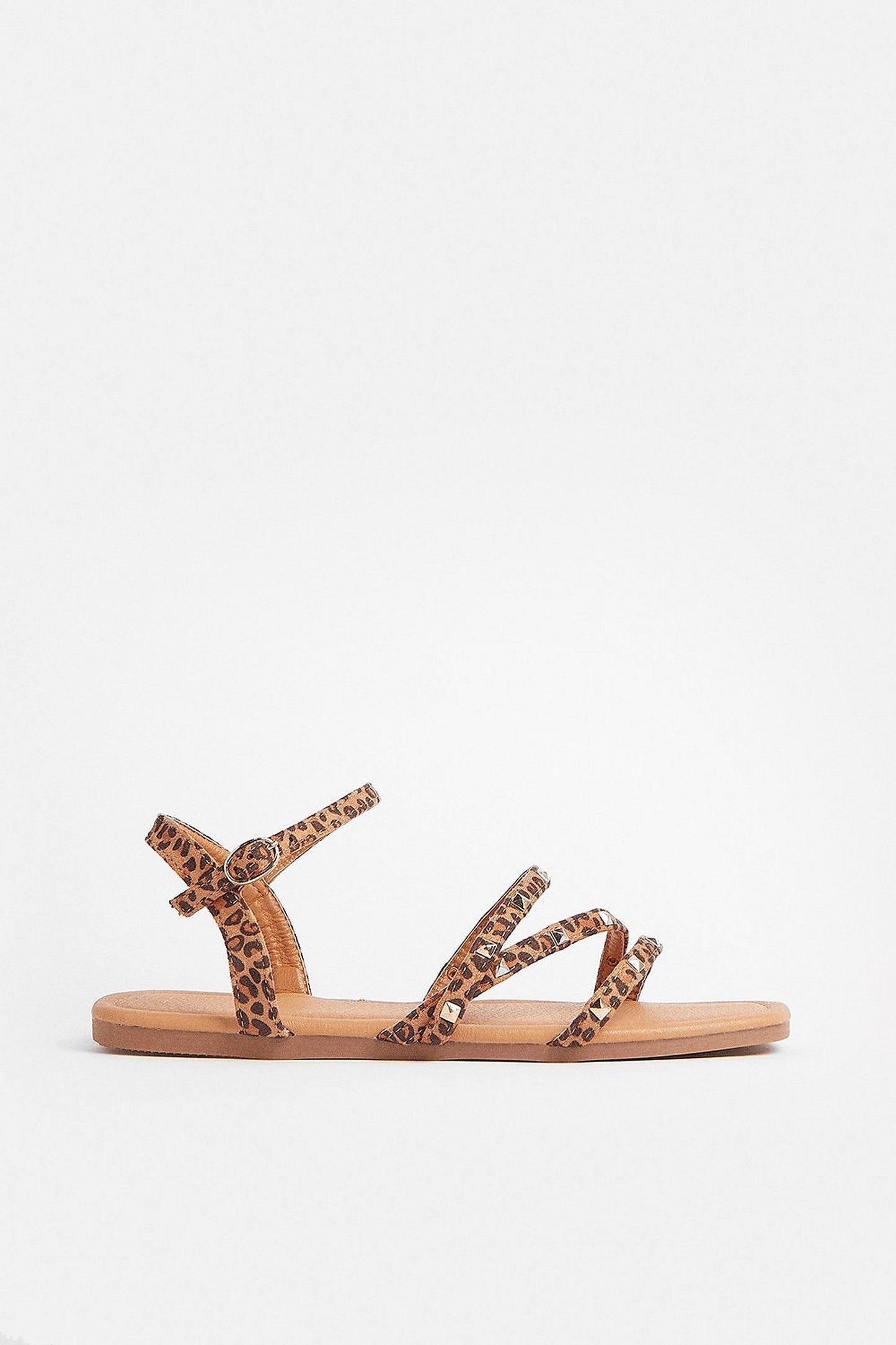 Brianna Leopard Studded Sandals