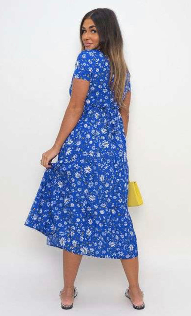 Lila Daisy Dress - Blue