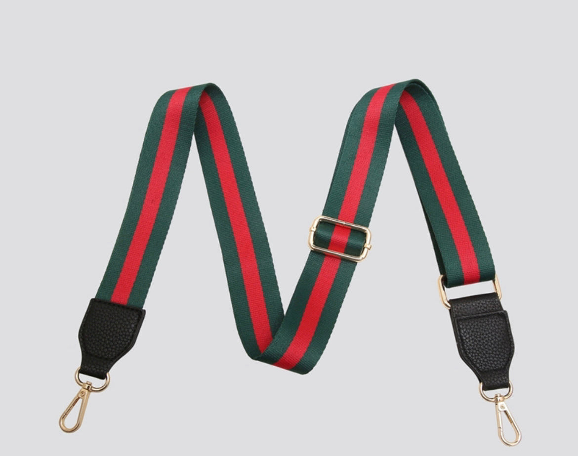 Inspired Print Bag STRAP - Green/Red