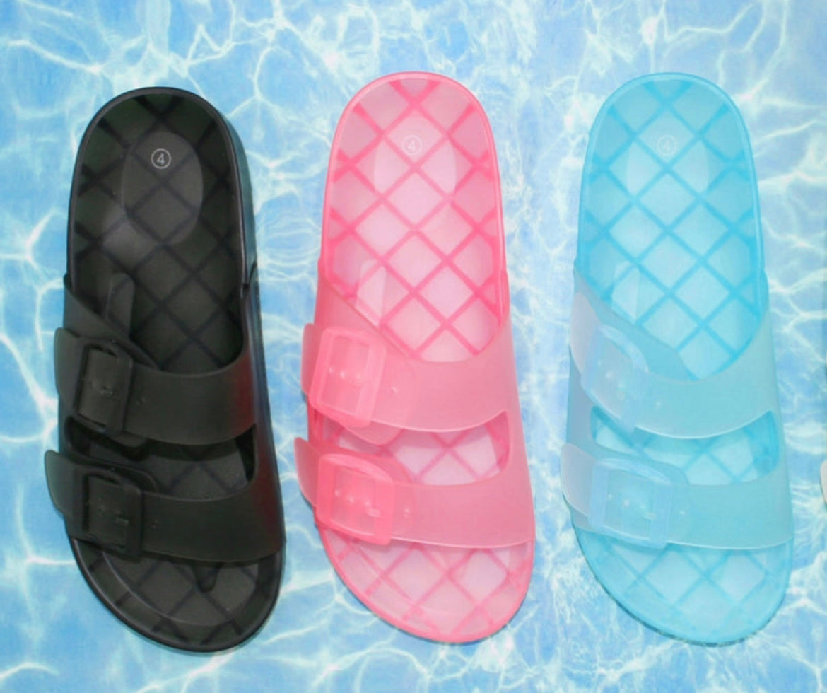 Cora Jelly Sliders - BLACK