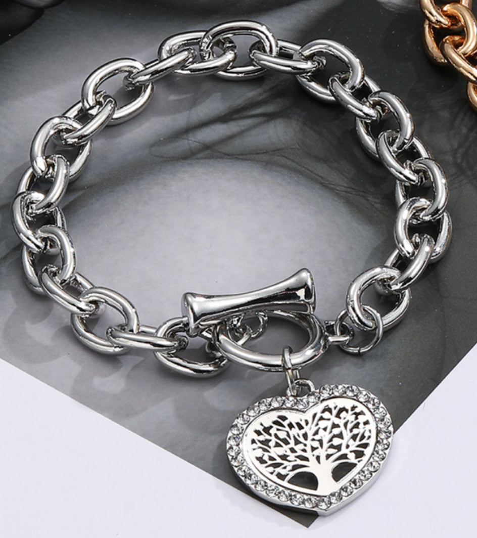 ‘Tree Of Life’ Chunky Bracelets - Silver