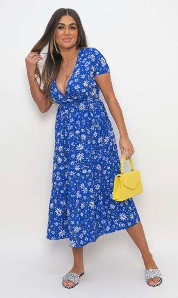 Lila Daisy Dress - Blue